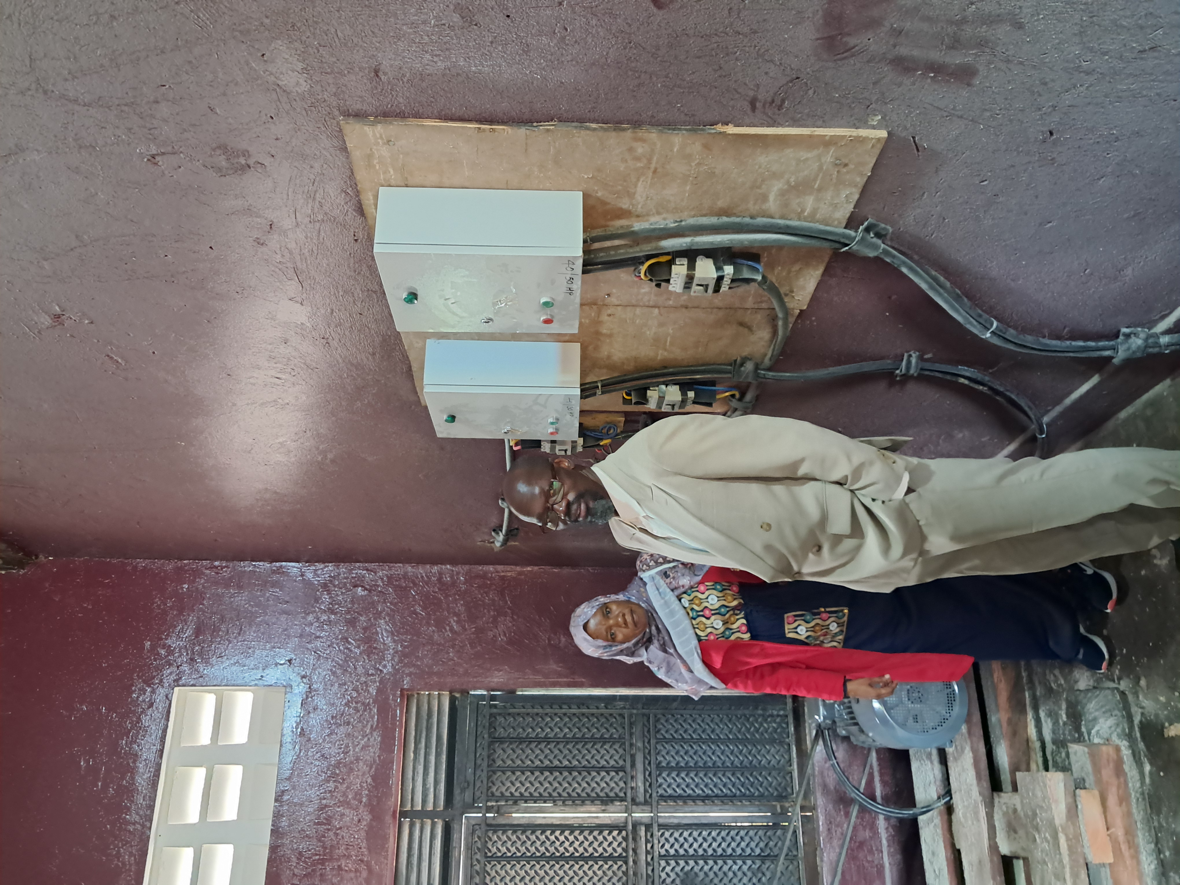 Inspection of newly established 50(hp) horsepower grinding mill in Myene, Kamdini Sub-county, Oyam District - June 2025.